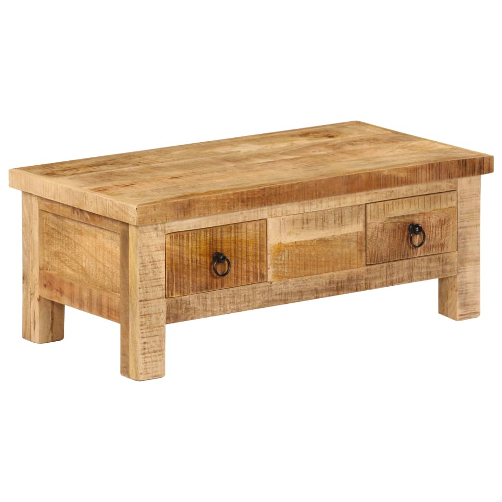 Coffee Table 90X45X35 Cm Solid Mango Wood