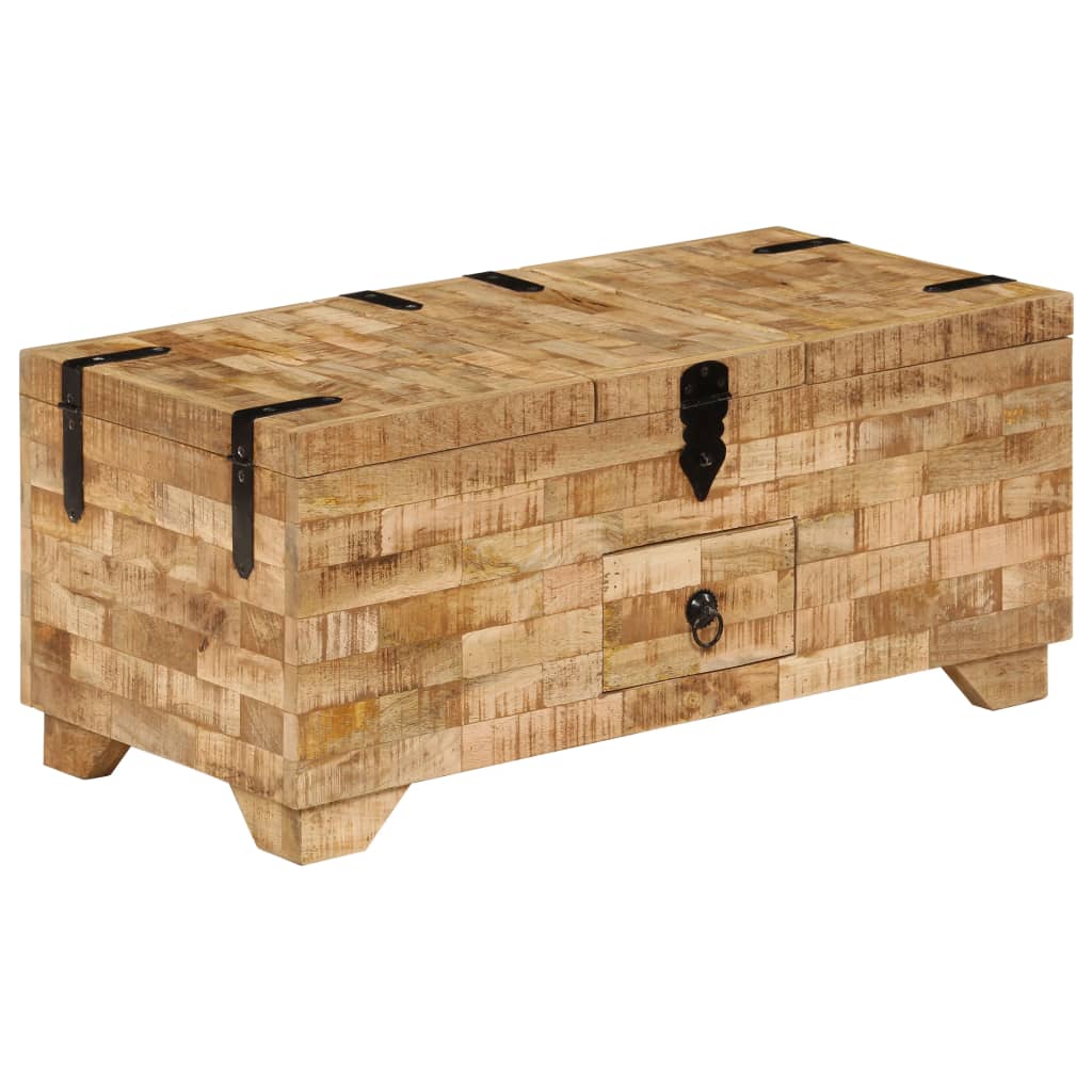 Coffee Table Solid Mango Wood 80X40X35 Cm