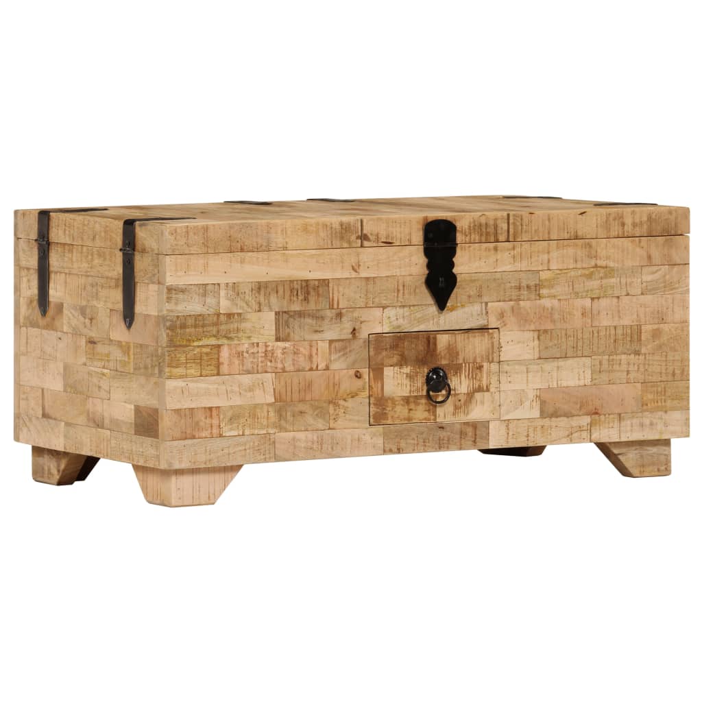 Coffee Table Solid Mango Wood 80X40X35 Cm