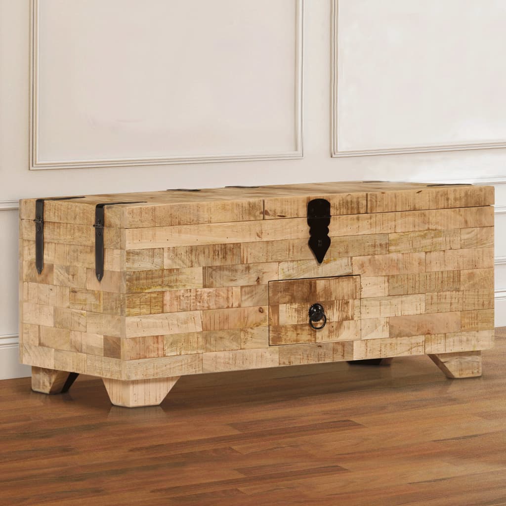Coffee Table Solid Mango Wood 80X40X35 Cm