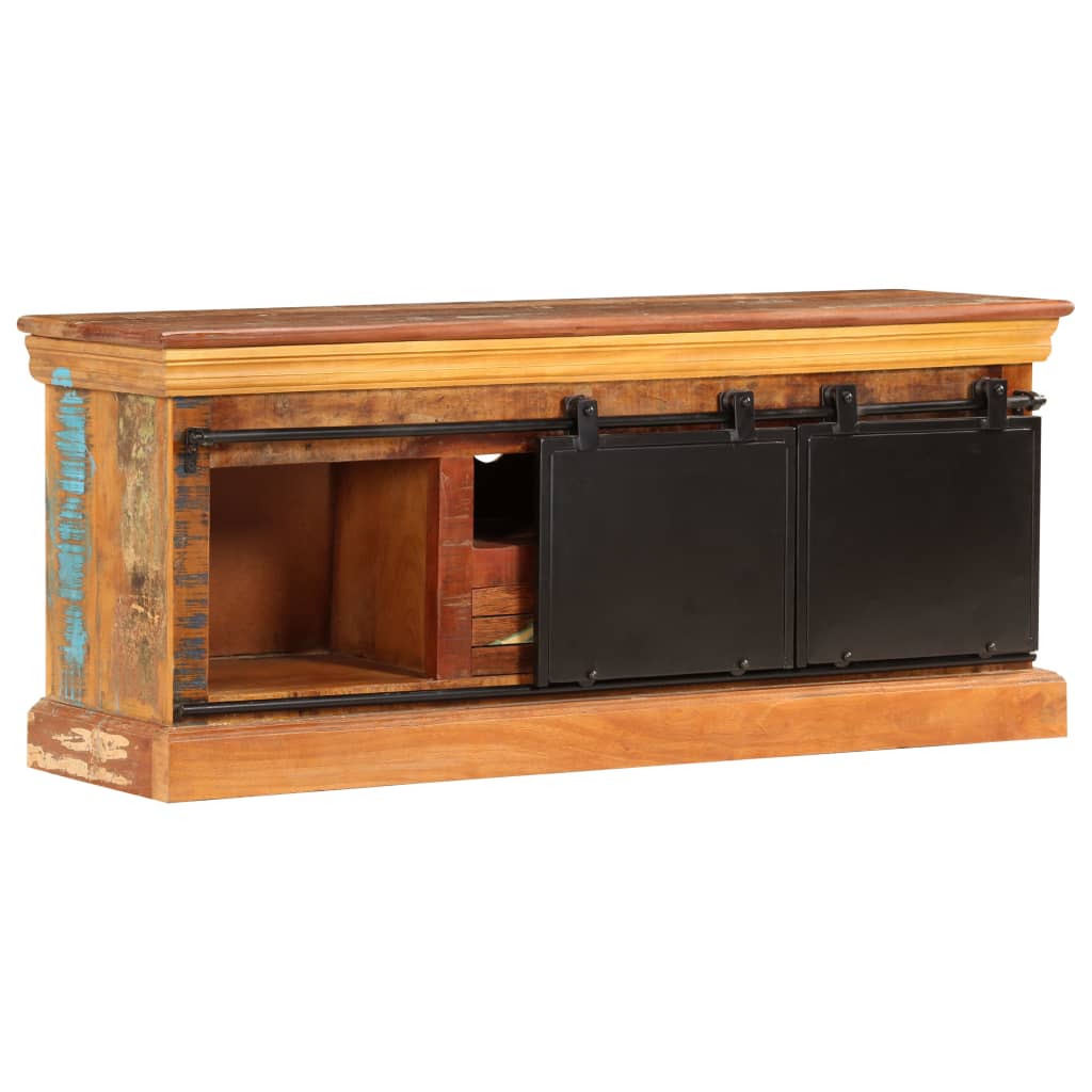 Tv Cabinet 110X30X45 Cm Solid Reclaimed Wood