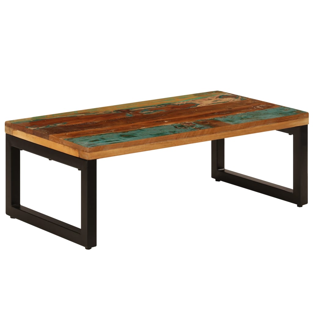 Coffee Table 100X50X35 Cm Solid Mango Wood And Steel