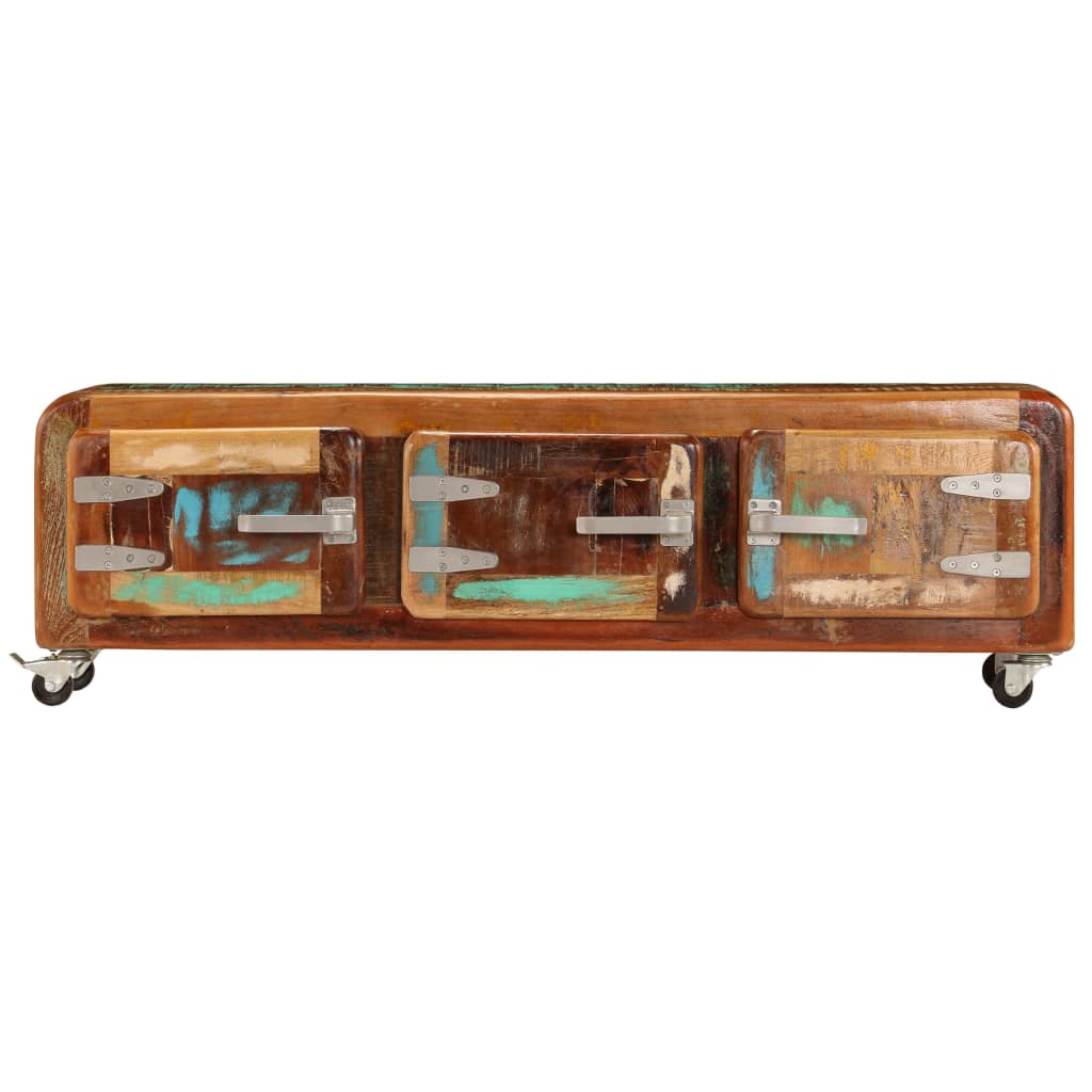 Tv Cabinet 120X30X37 Cm Solid Reclaimed Wood