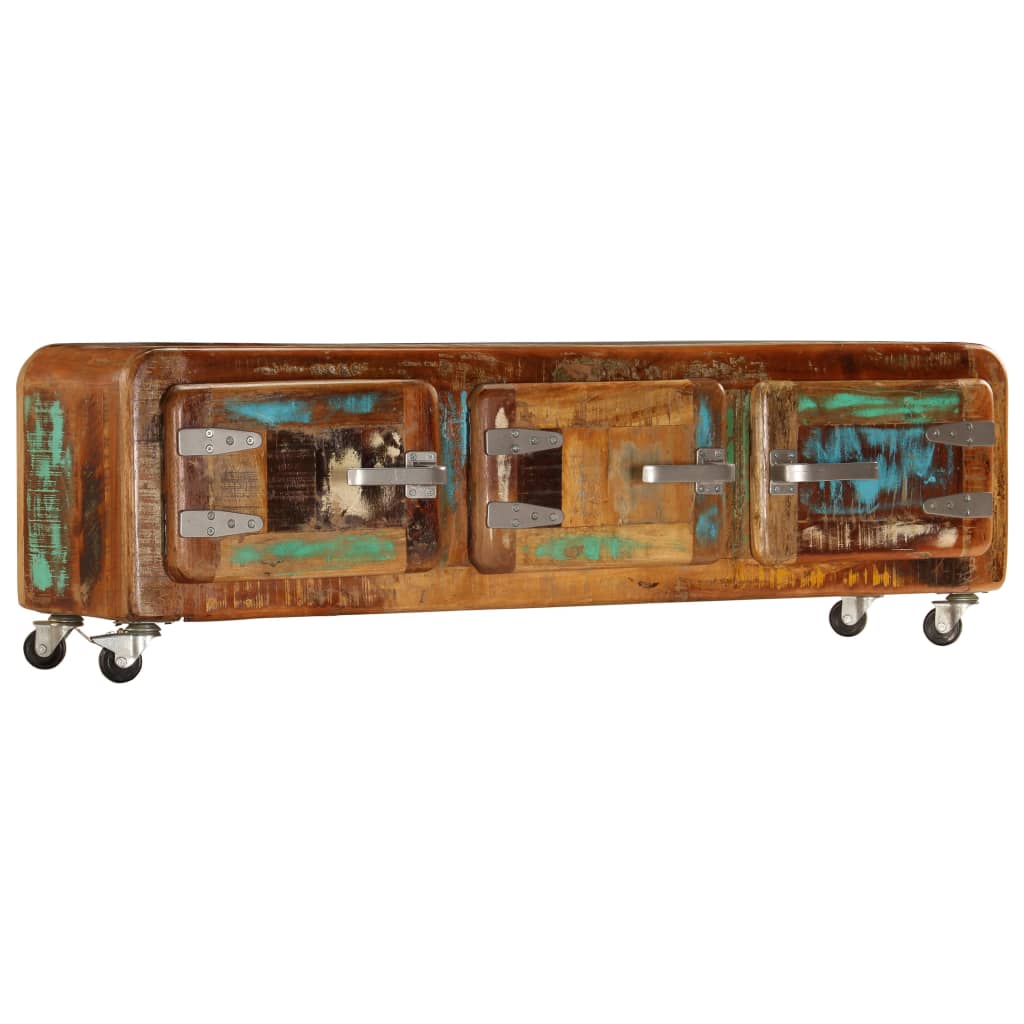 Tv Cabinet 120X30X37 Cm Solid Reclaimed Wood