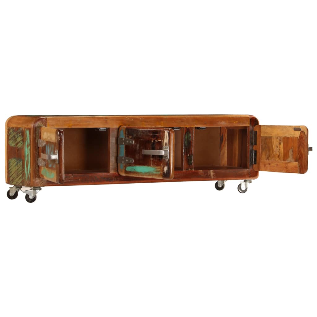 Tv Cabinet 120X30X37 Cm Solid Reclaimed Wood