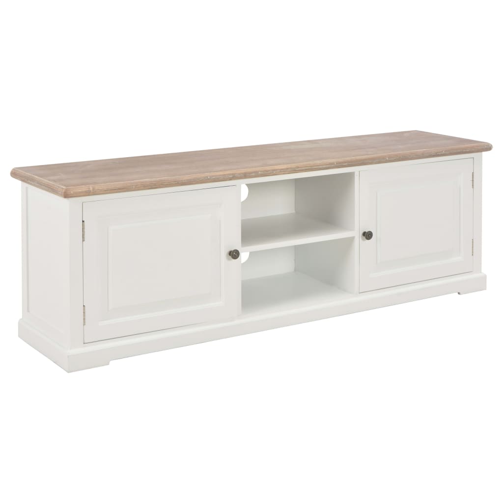 Tv Cabinet White 120X30X40 Cm Wood