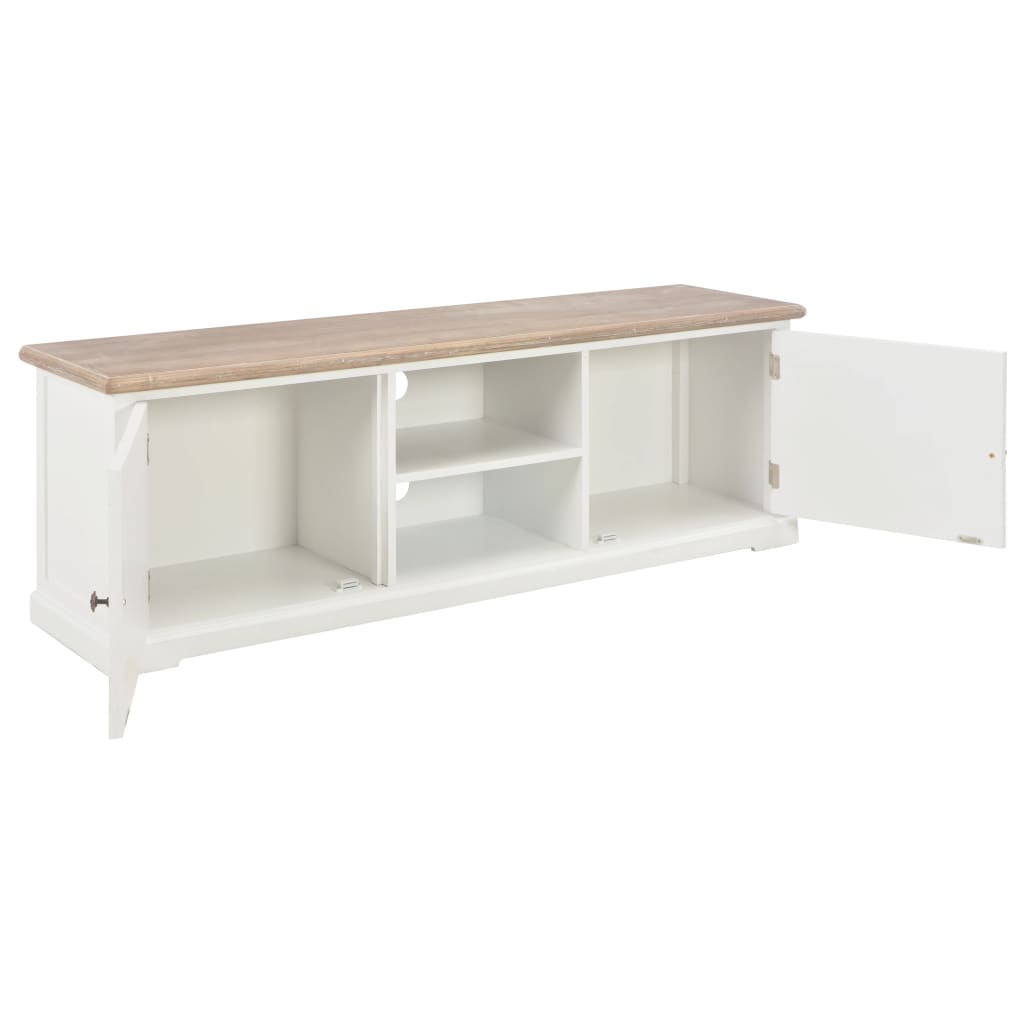 Tv Cabinet White 120X30X40 Cm Wood