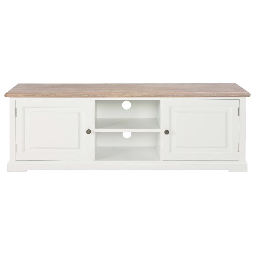 Tv Cabinet White 120X30X40 Cm Wood