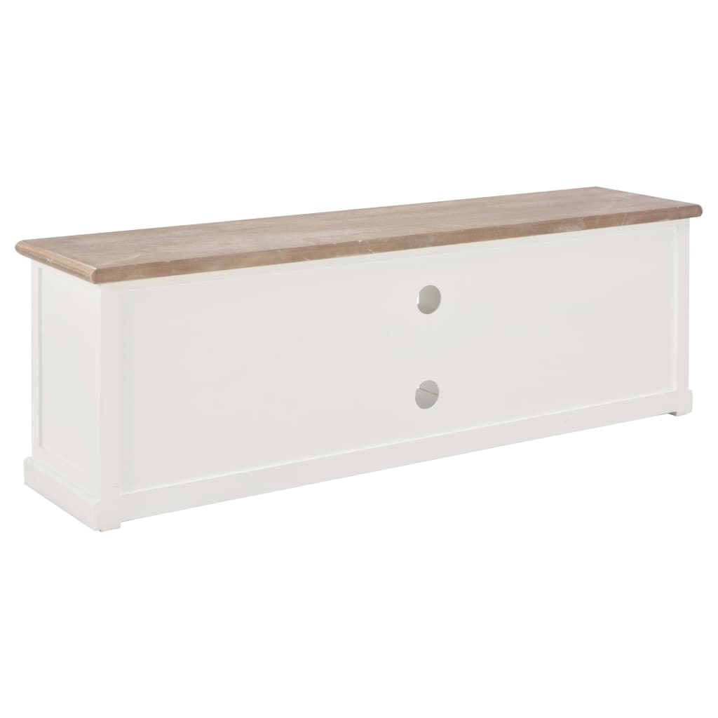 Tv Cabinet White 120X30X40 Cm Wood