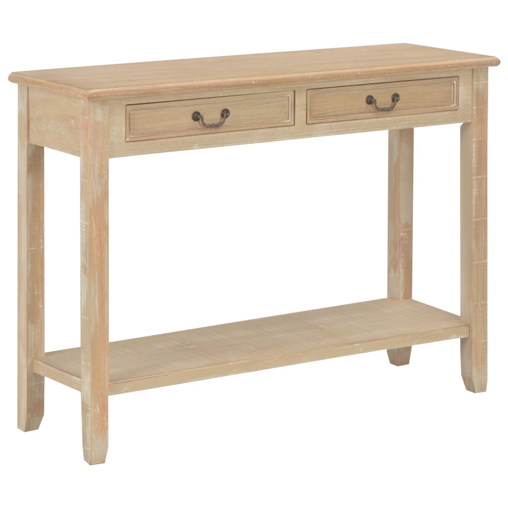 Console Table White 110X35X80 Cm Wood