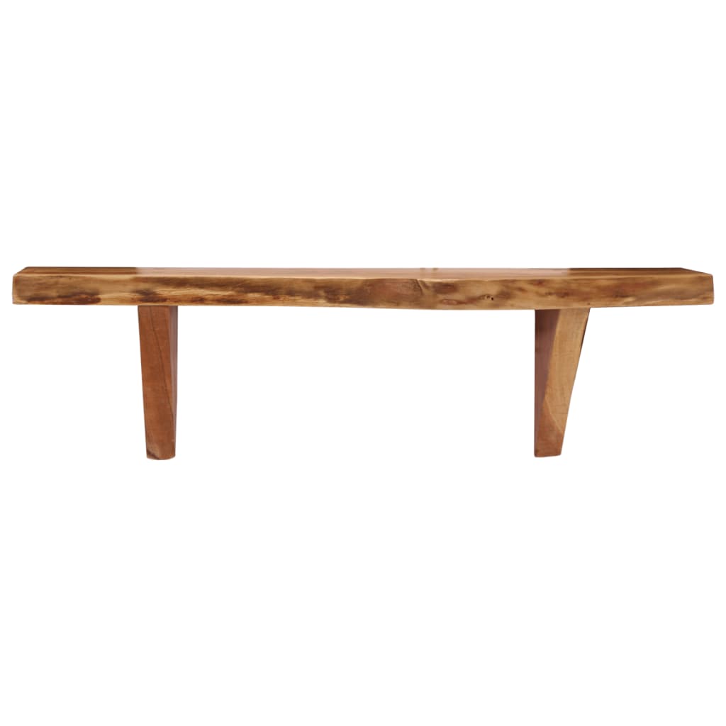 Wall Shelves 2 Pcs Solid Acacia Wood
