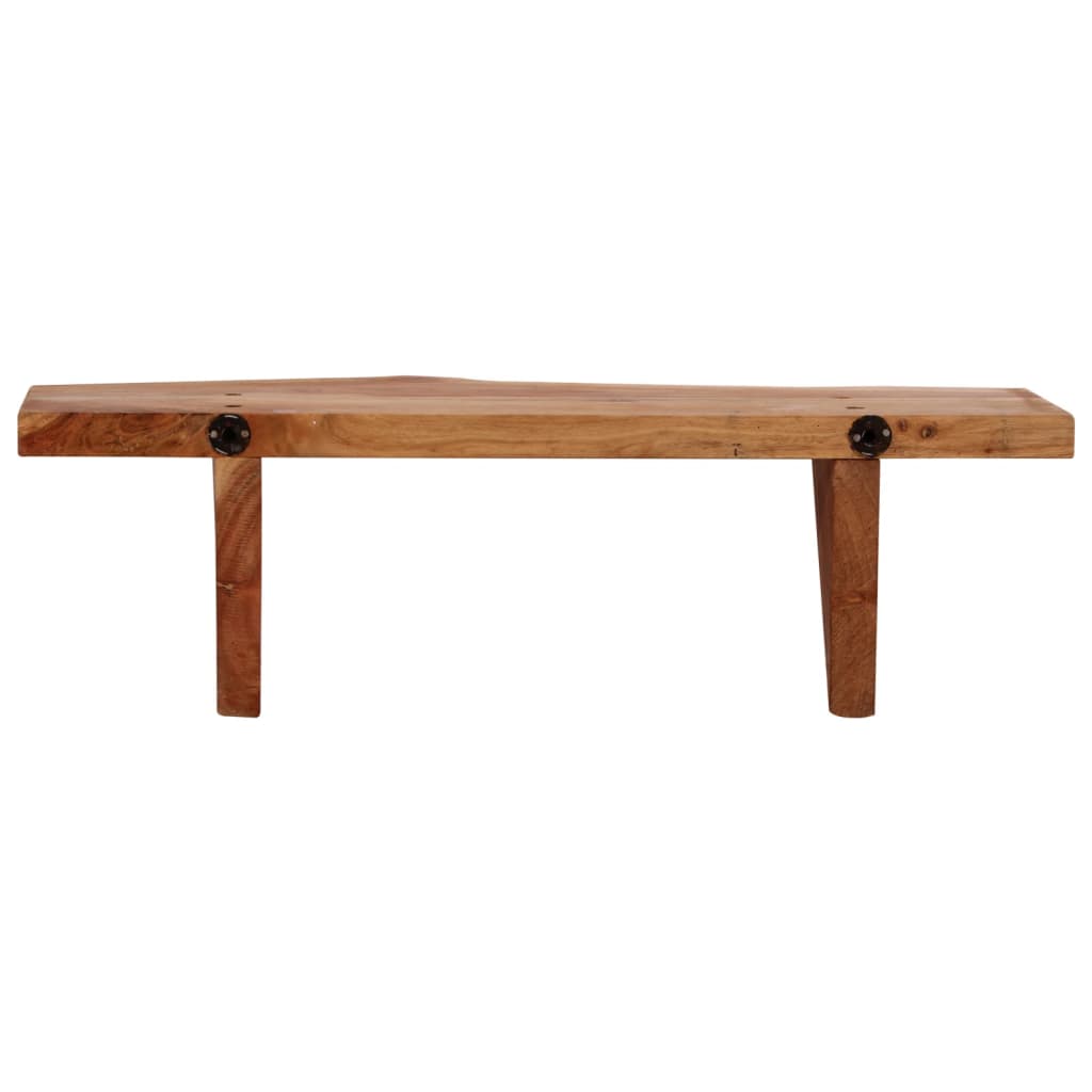 Wall Shelves 2 Pcs Solid Acacia Wood