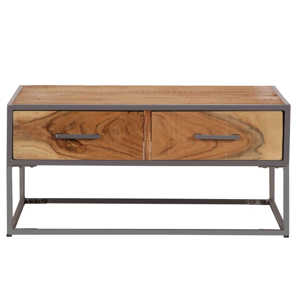 Coffee Table 75X75X35 Cm Solid Acacia Wood