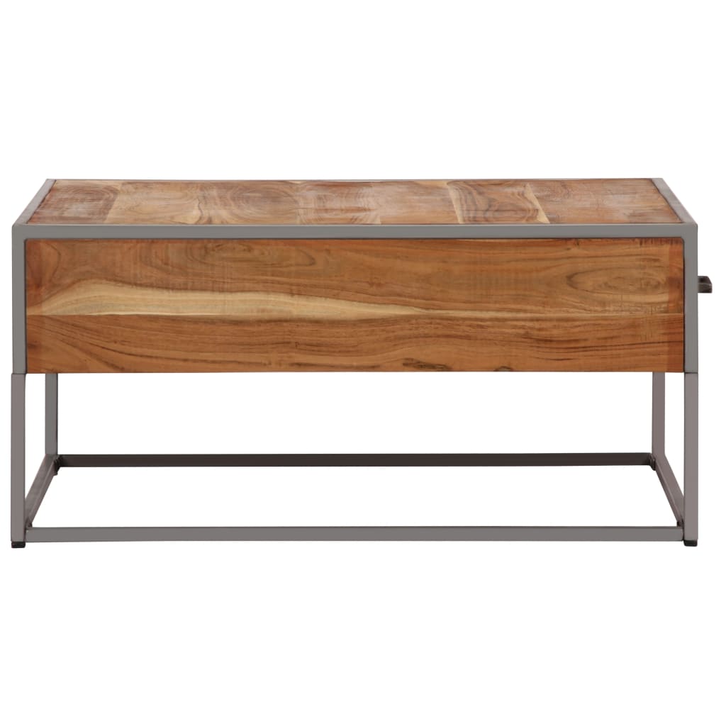 Coffee Table 75X75X35 Cm Solid Acacia Wood