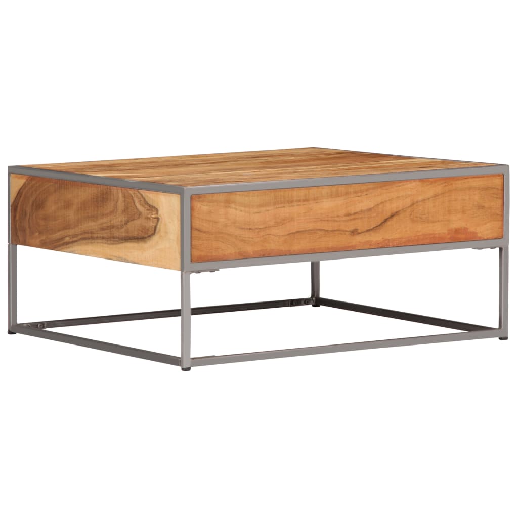 Coffee Table 75X75X35 Cm Solid Acacia Wood