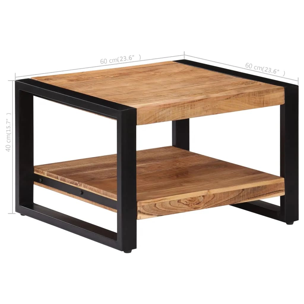 Coffee Table 60X60X40 Cm Solid Acacia Wood