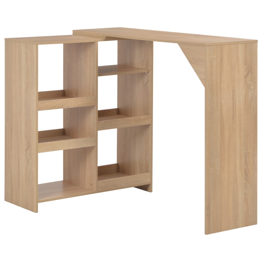 Bar Table With Moveable Shelf 138X39X110 Cm