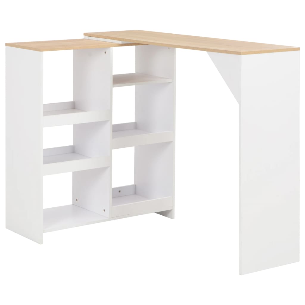 Bar Table With Moveable Shelf 138X39X110 Cm