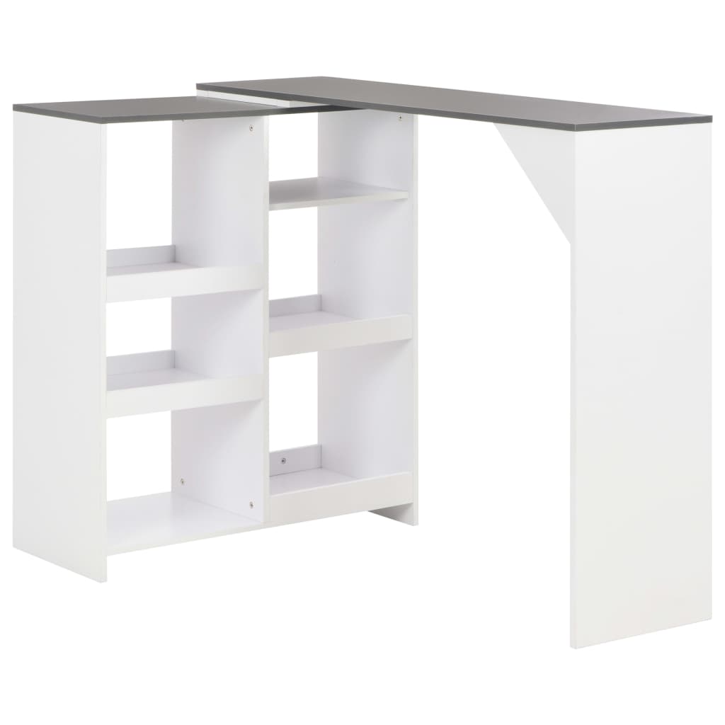 Bar Table With Moveable Shelf 138X39X110 Cm