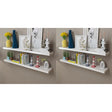 Floating Wall Display Shelves Book/Dvd Storage Mdf 2 Pcs