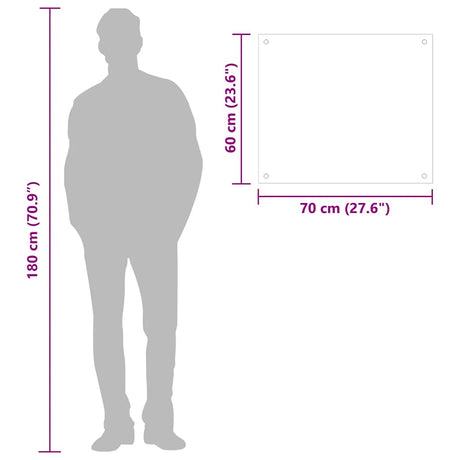 Kitchen Backsplash Tempered Glass