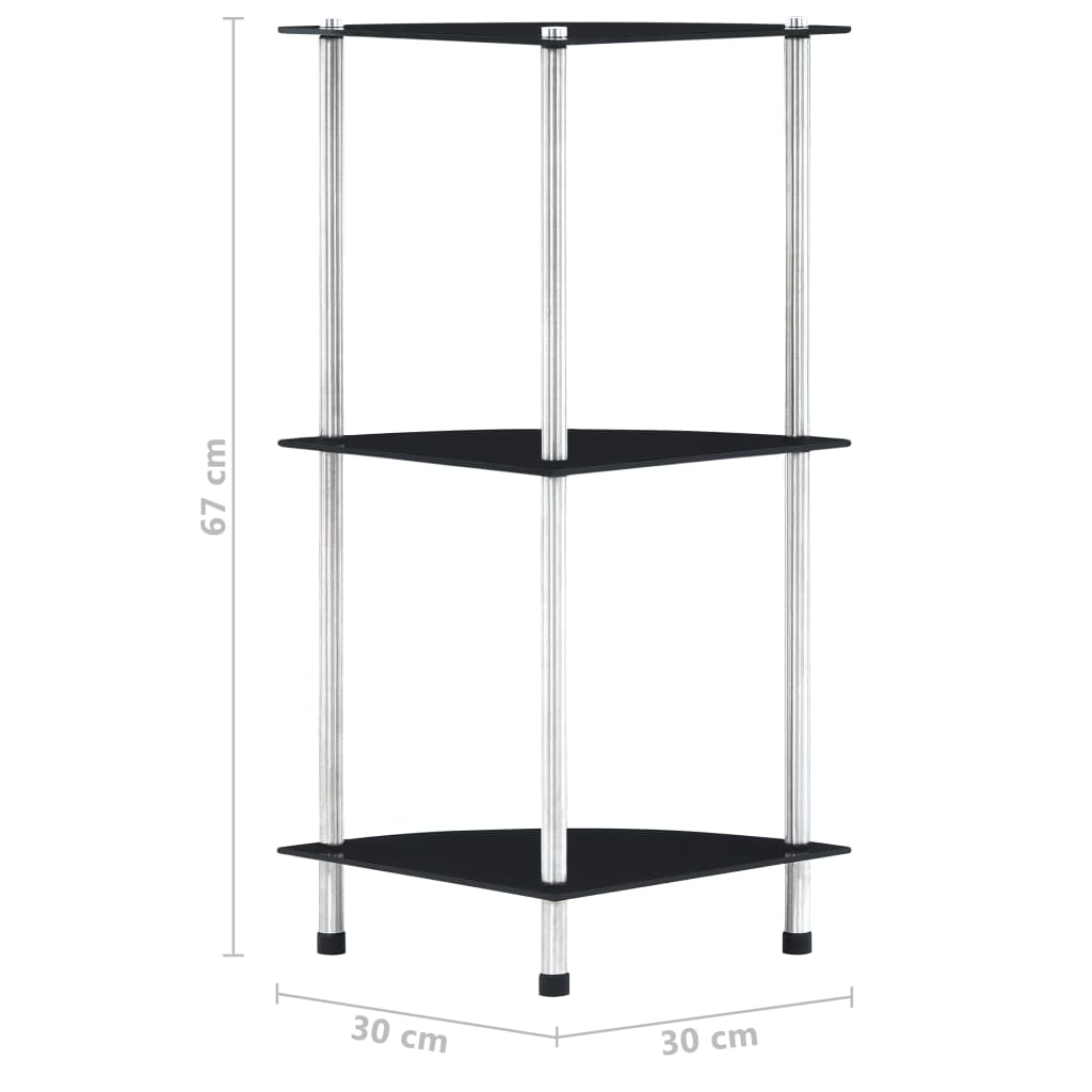 Shelf 30X30X67 Cm Tempered Glass