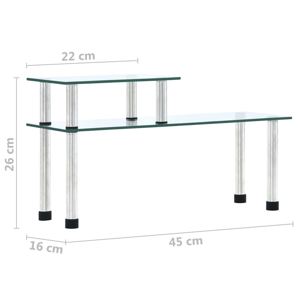 Kitchen Shelf 45X16X26 Cm Tempered Glass