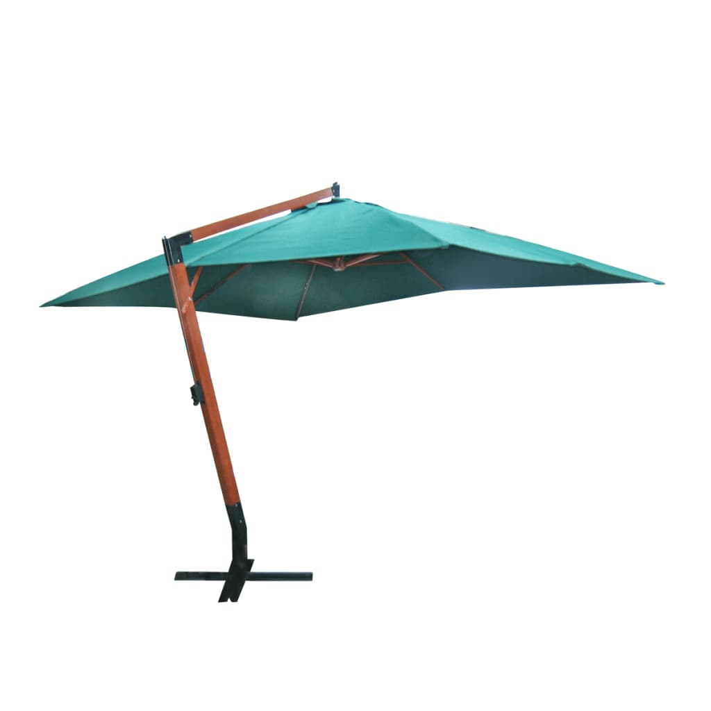 Cantilever Garden Parasol With Wooden Pole 400X300 Cm