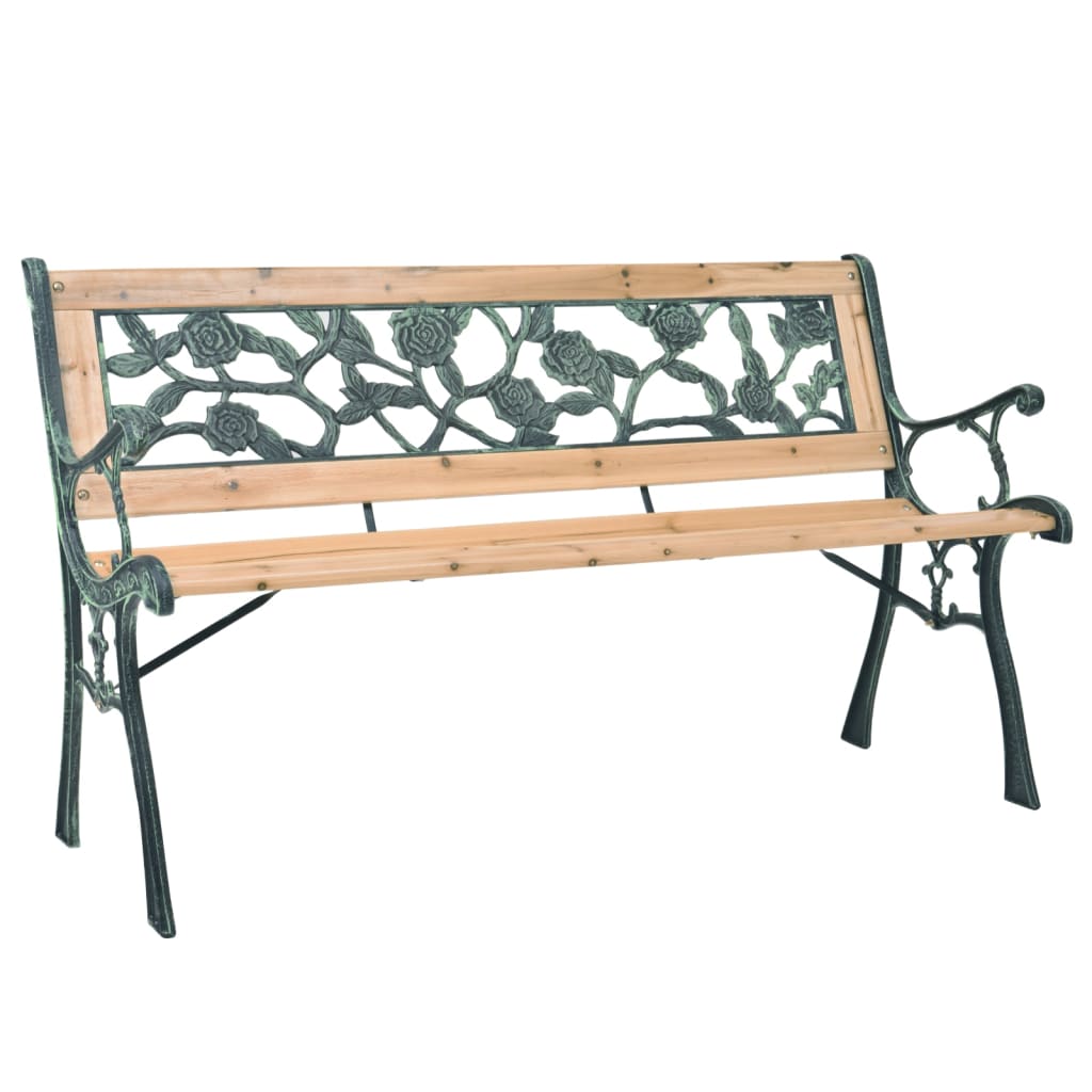 Garden Bench Cast Iron And Solid Firwood