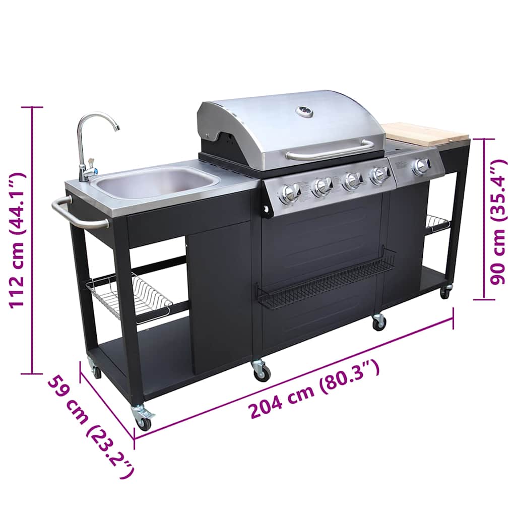 Outdoor Kitchen Barbecue Montana 4 Burners