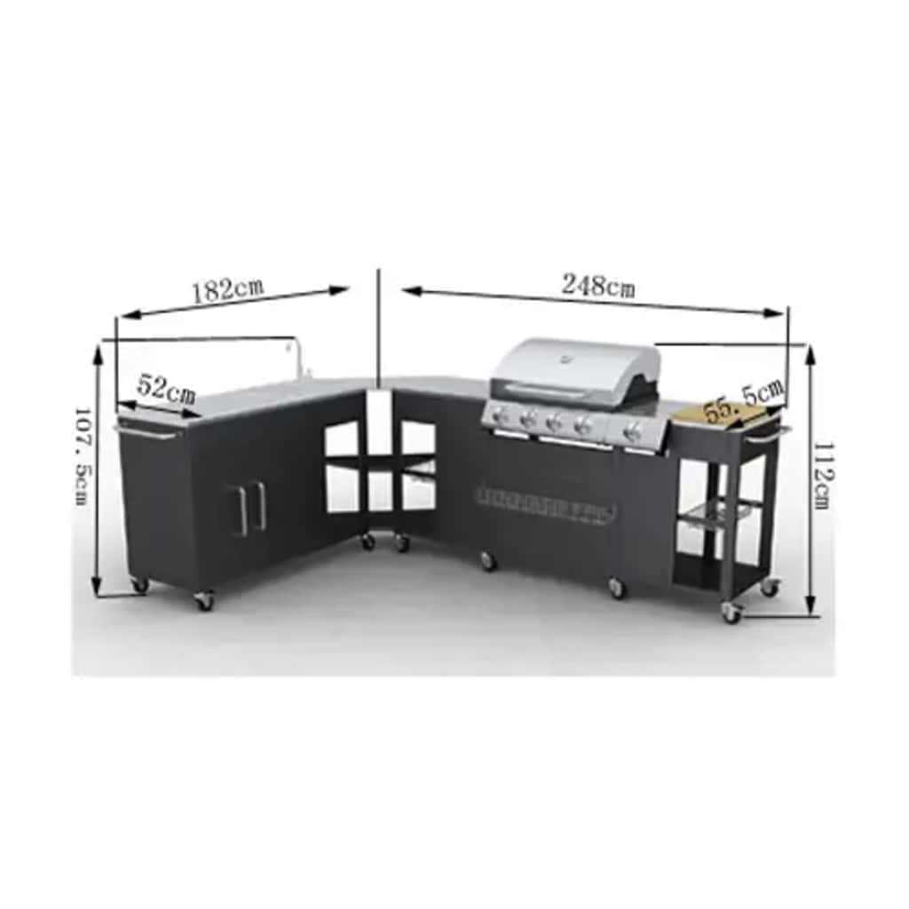 Outdoor Kitchen Barbecue Missouri 4 Burners