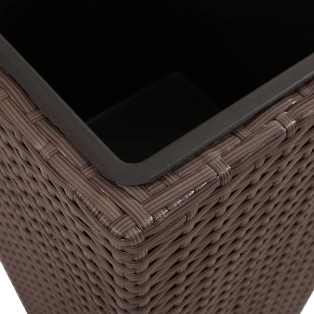 Garden Raised Beds 3 Pcs Poly Rattan