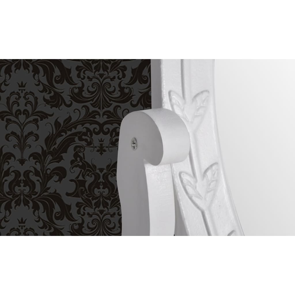 Vanity Makeup Table With Oval Swing Mirror Mdf