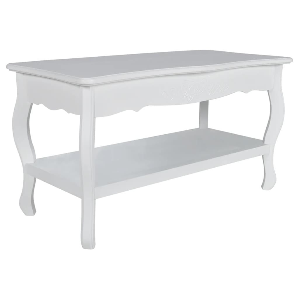 Coffee Table 2 Tiers Mdf White