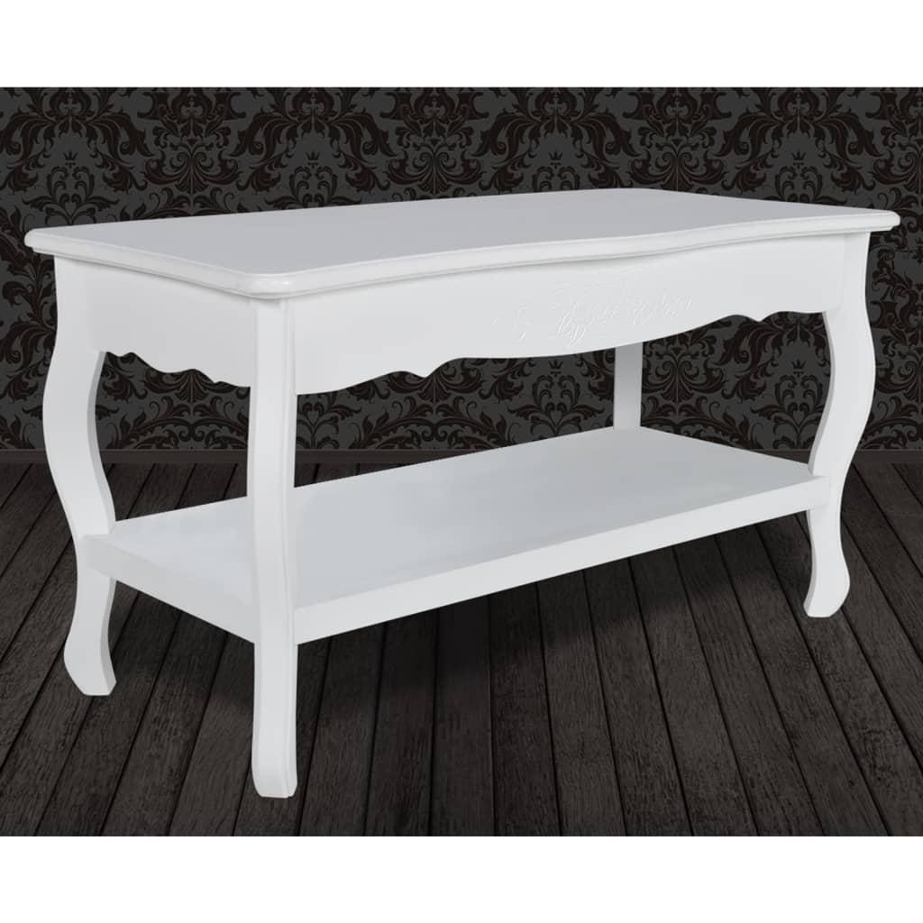 Coffee Table 2 Tiers Mdf White