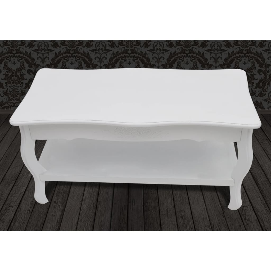 Coffee Table 2 Tiers Mdf White