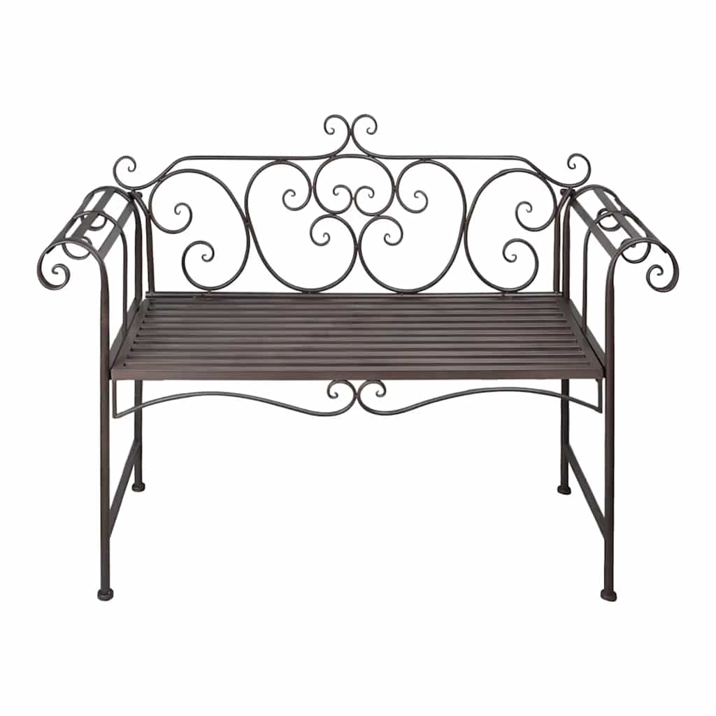 Garden Bench 132 Cm Steel Antique