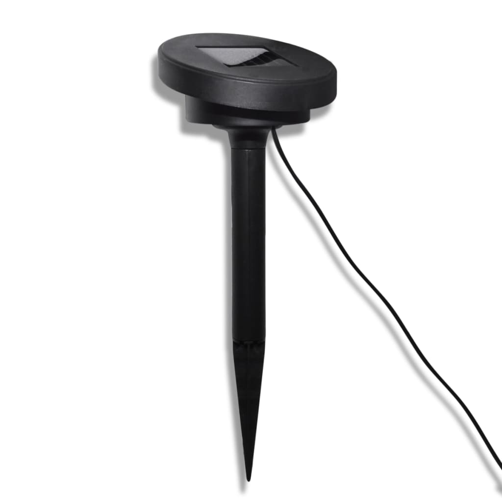 Solar Bowl 3 Led Garden Lights With Spike Anchors & Solar Panel