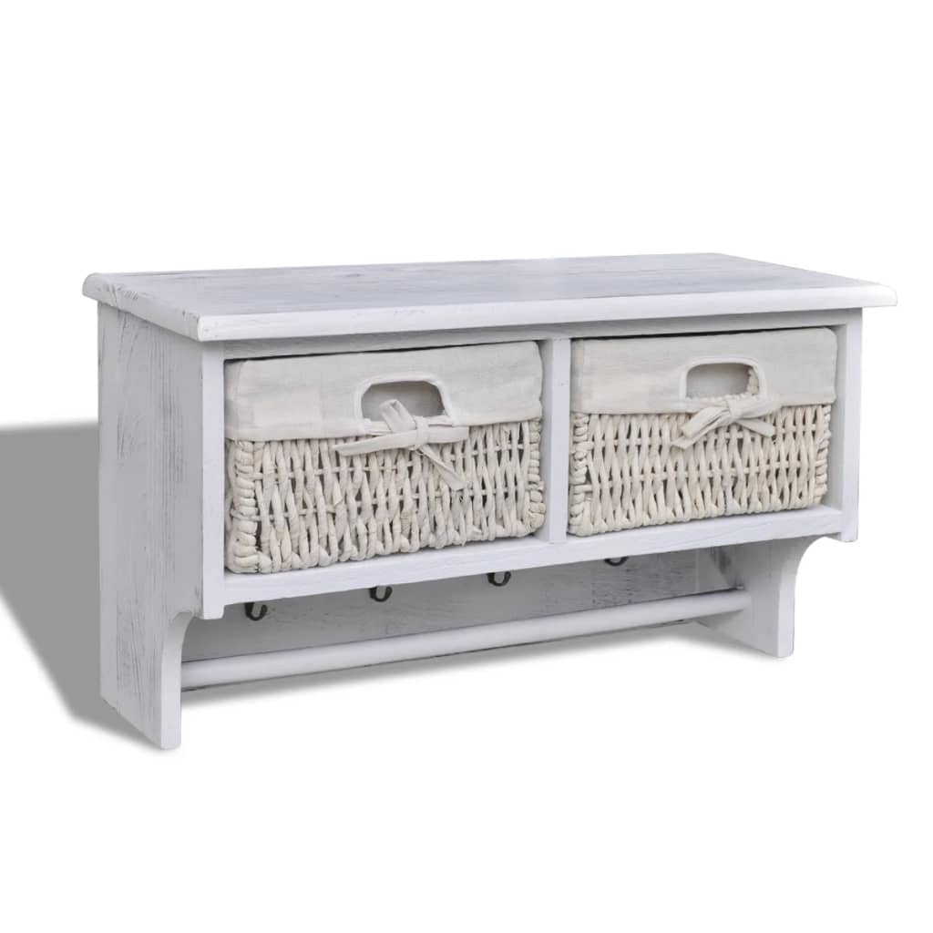 Wall Shelf 60X23.5X33 Cm Paulownia Wood