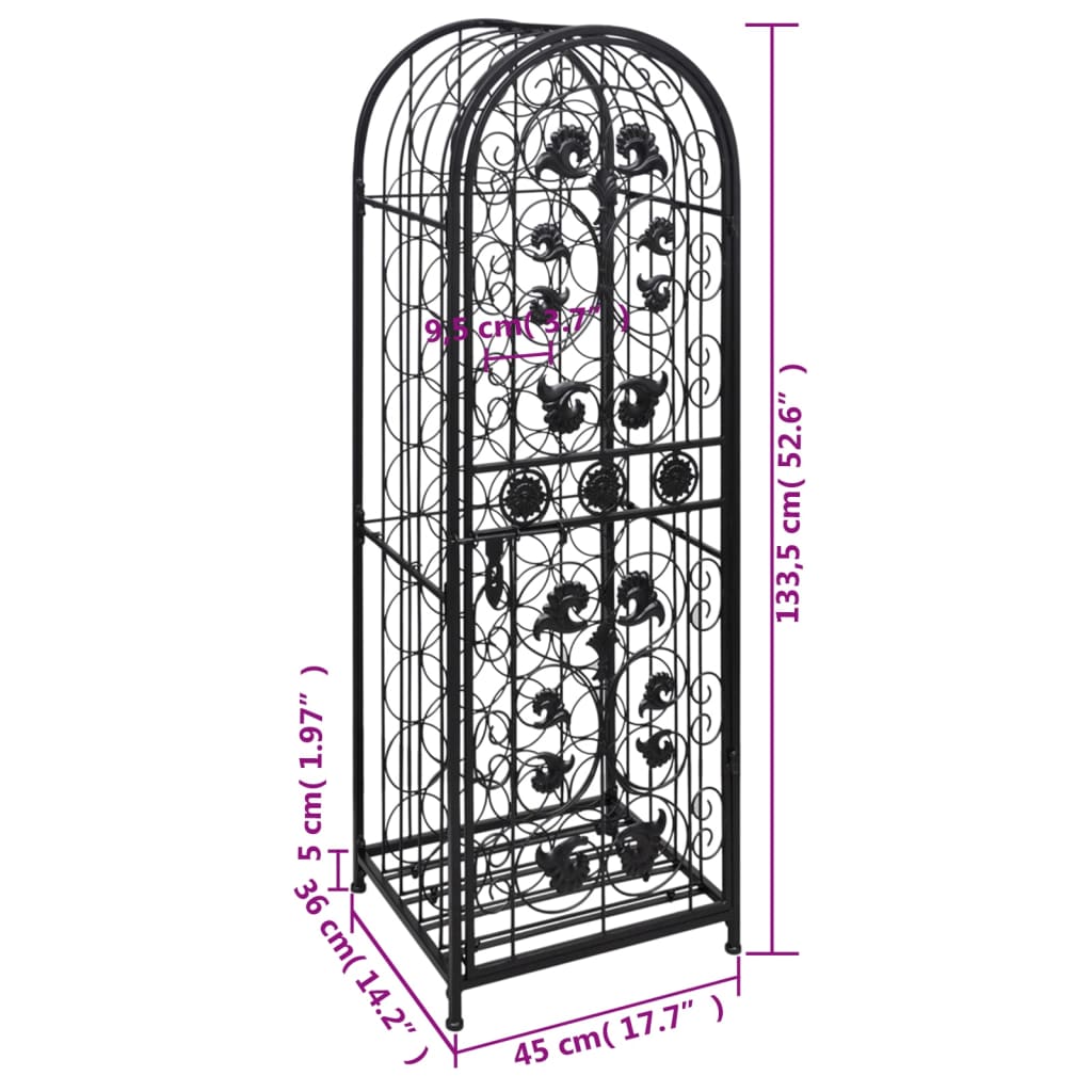 Wine Rack For 45 Bottles Metal