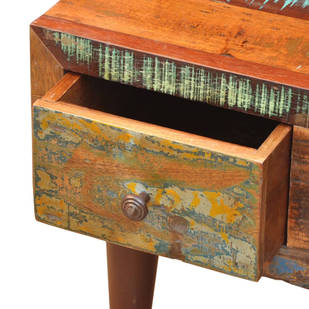 Coffee Table With Curved Edge 1 Drawer Reclaimed Wood