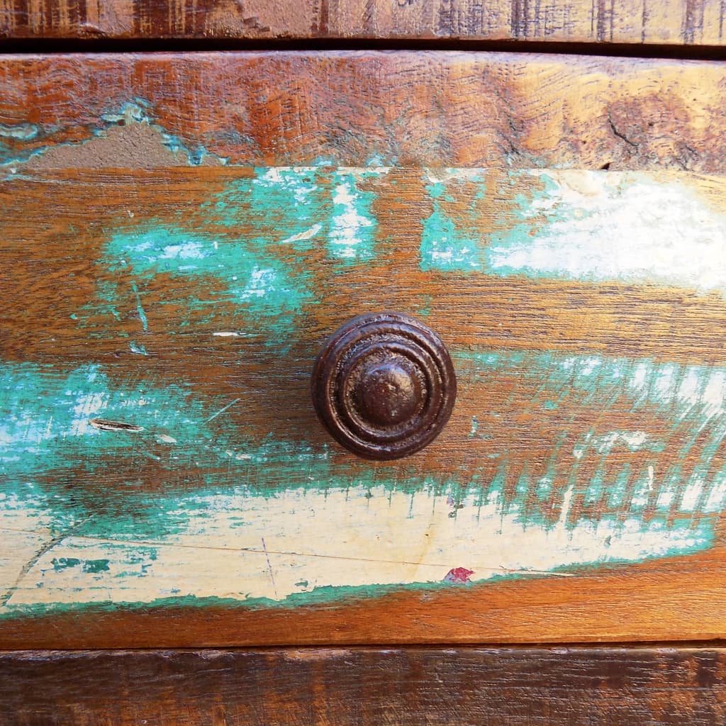 Coffee Table With Curved Edge 1 Drawer Reclaimed Wood