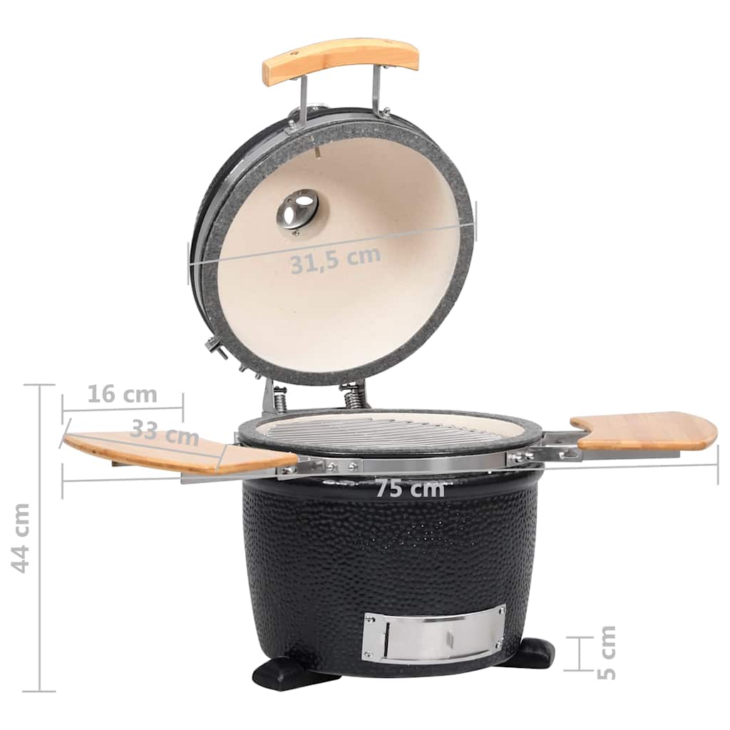 Kamado Barbecue Grill Smoker Ceramic 44 Cm