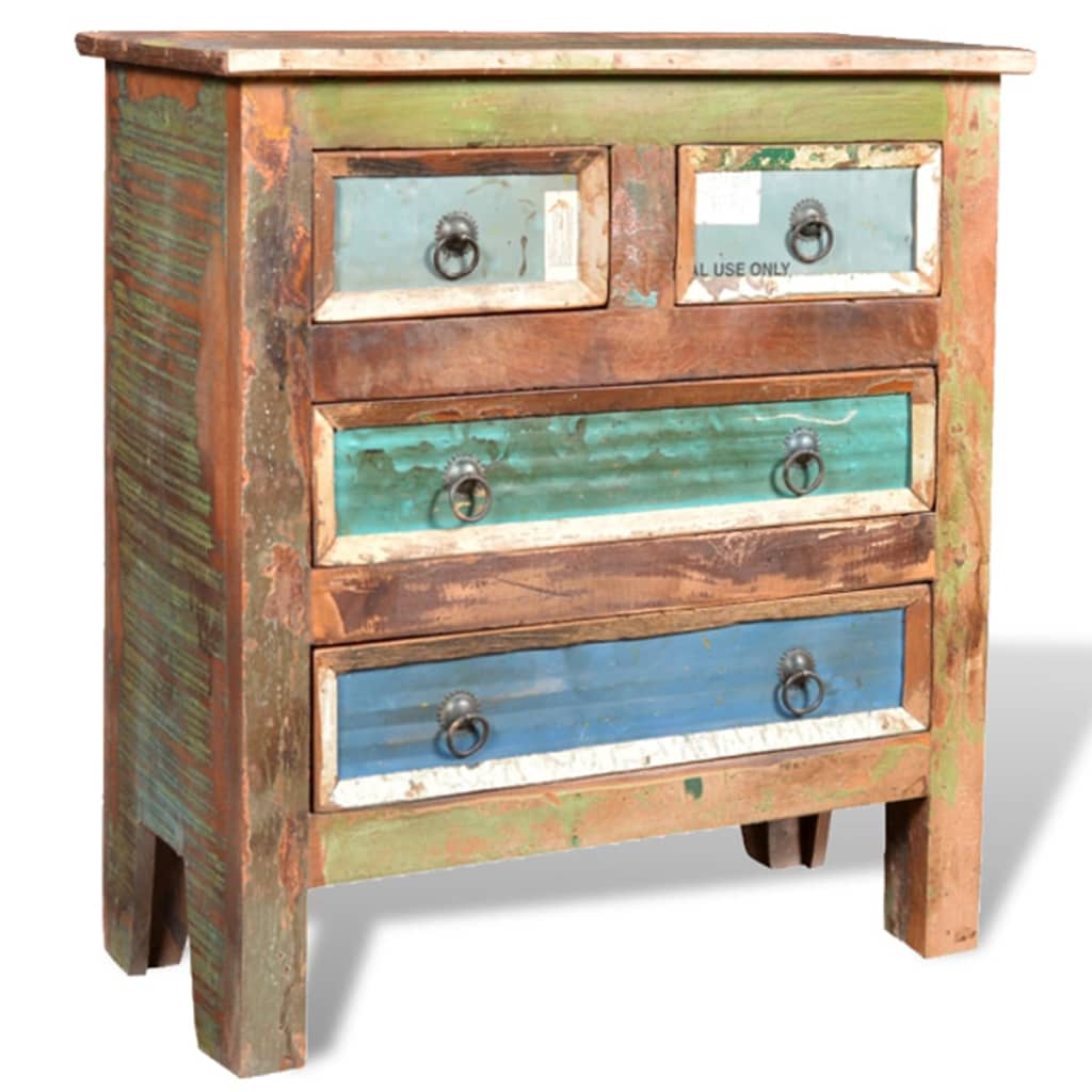 Reclaimed Cabinet Solid Wood With 4 Drawers