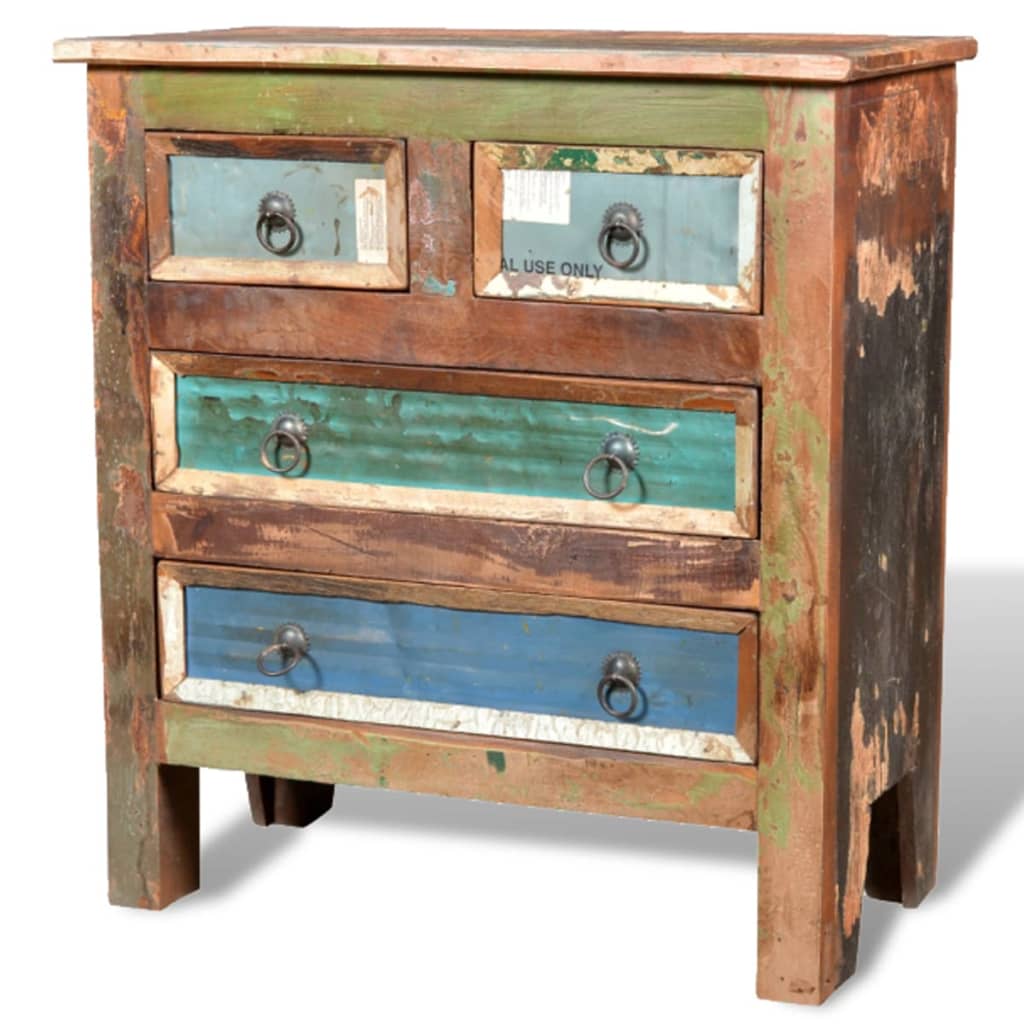 Reclaimed Cabinet Solid Wood With 4 Drawers