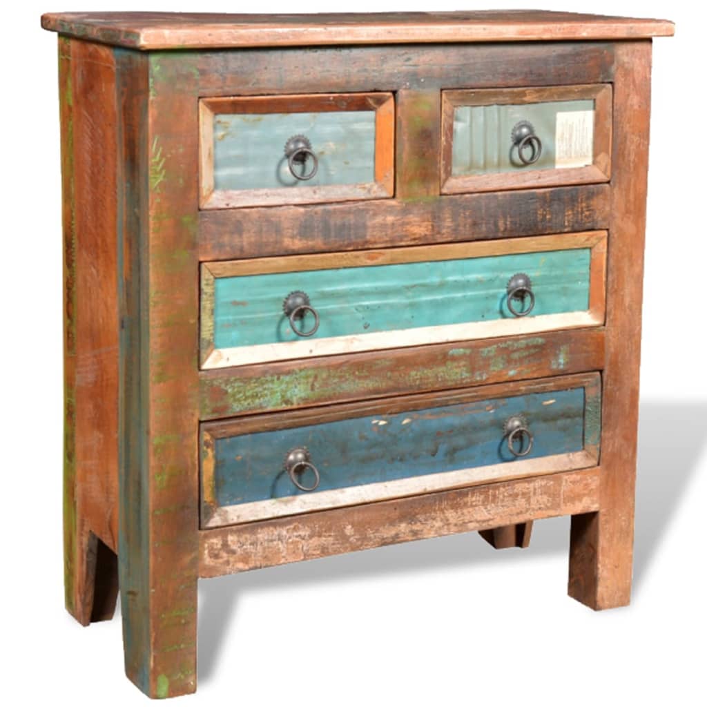 Reclaimed Cabinet Solid Wood With 4 Drawers
