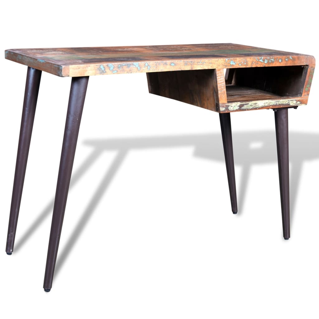 Reclaimed Wood Desk With Iron Legs
