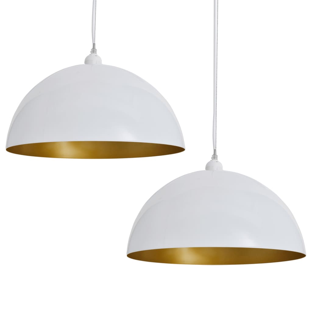Ceiling Lamp 2 Pcs Height-Adjustable Semi-Spherical