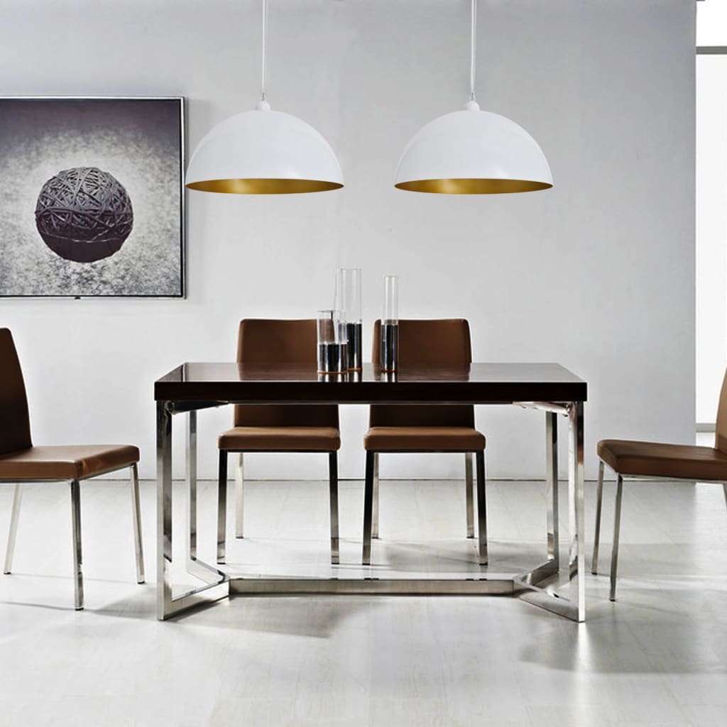 Ceiling Lamp 2 Pcs Height-Adjustable Semi-Spherical