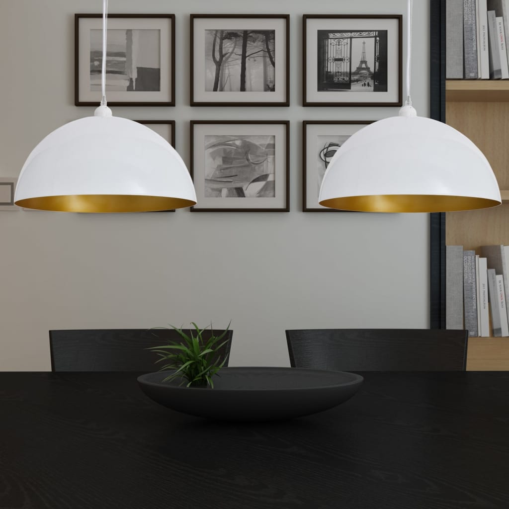 Ceiling Lamp 2 Pcs Height-Adjustable Semi-Spherical